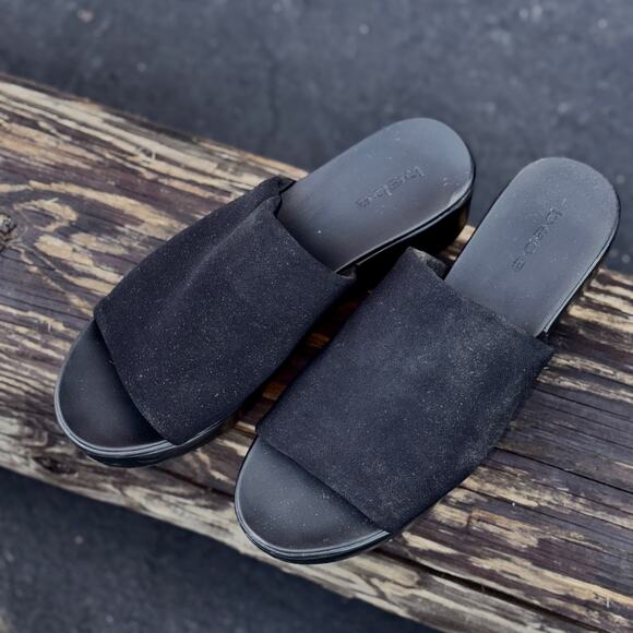 Y2K Bebe Black Platform Slides Size 10 - Picture 2 of 5